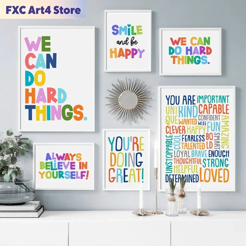 Kids Educational Poster - Poster Motivazionale Senza Cornice per Aula