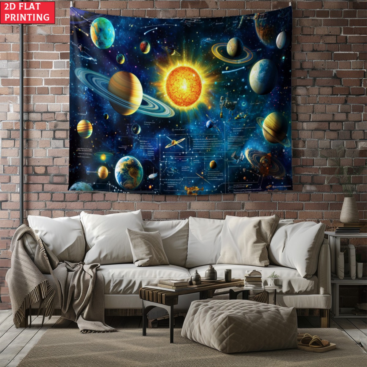 Kids Educational Poster - senza cornice Sistema solare pianeta arazzo
