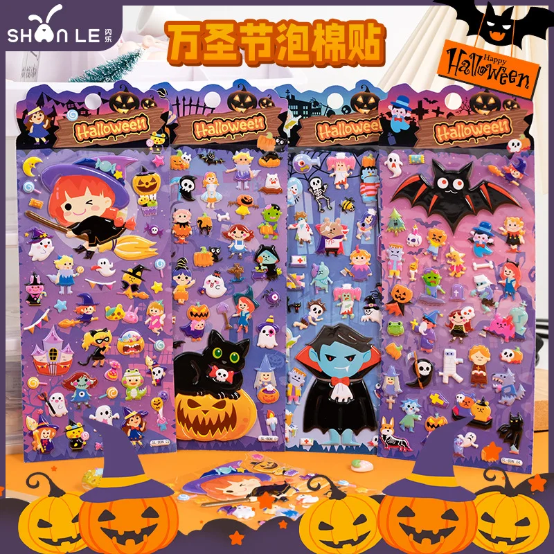 Kids Education Tablets - Adesivi 3D Kawaii di Halloween in