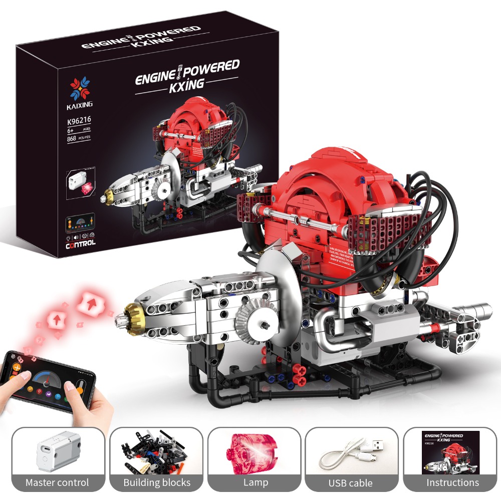 Kids Education Free App - K96216 868PCS Simulazione Beetle Engine Blocks