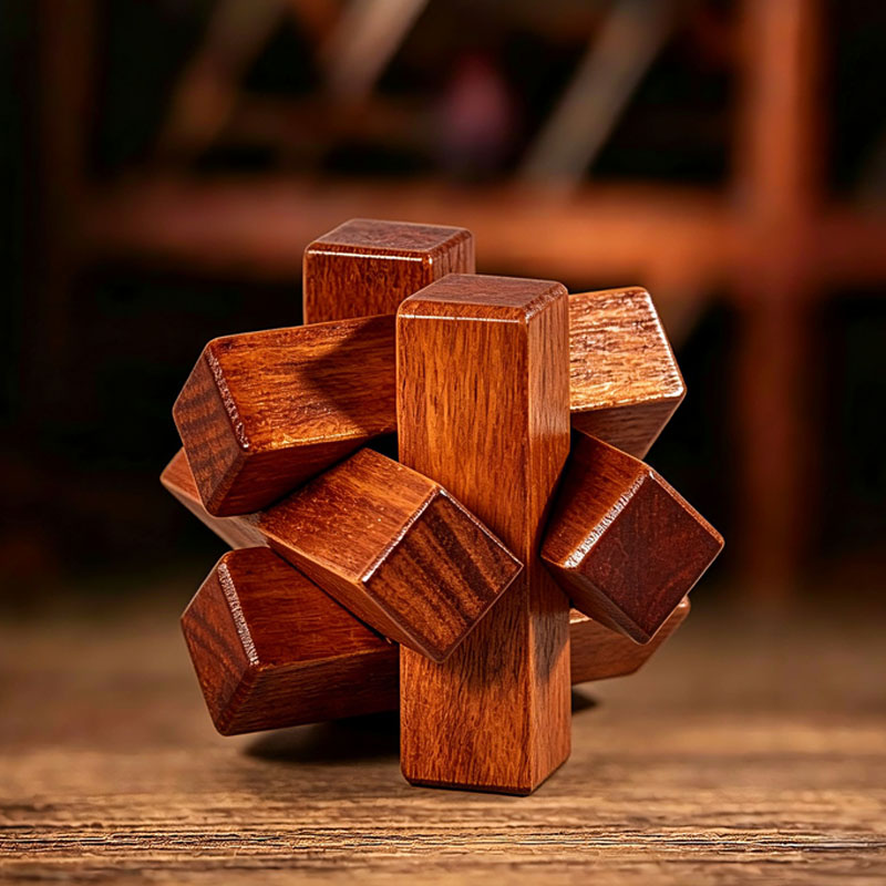 Kids Education Fun - Puzzle di legno con nodi, gioco