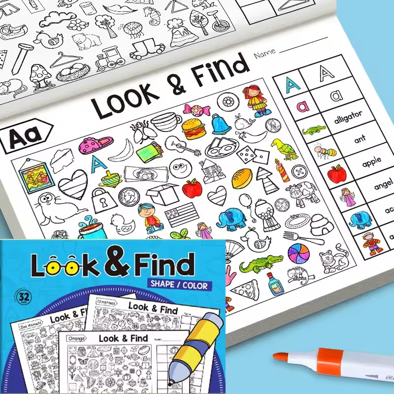 Kids Early Education - Sguardo e trova libro da colorare