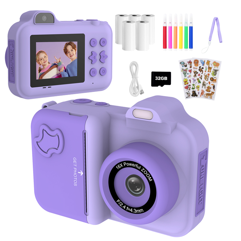 Kids Educational Videos - Fotocamera digitale per bambini Stampa istantanea