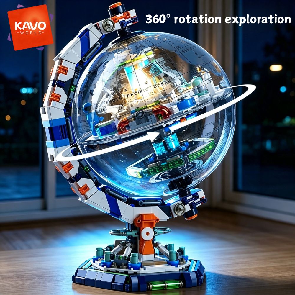 Puzzle Map World - KAVOWORLD Set di Blocchi da Costruzione