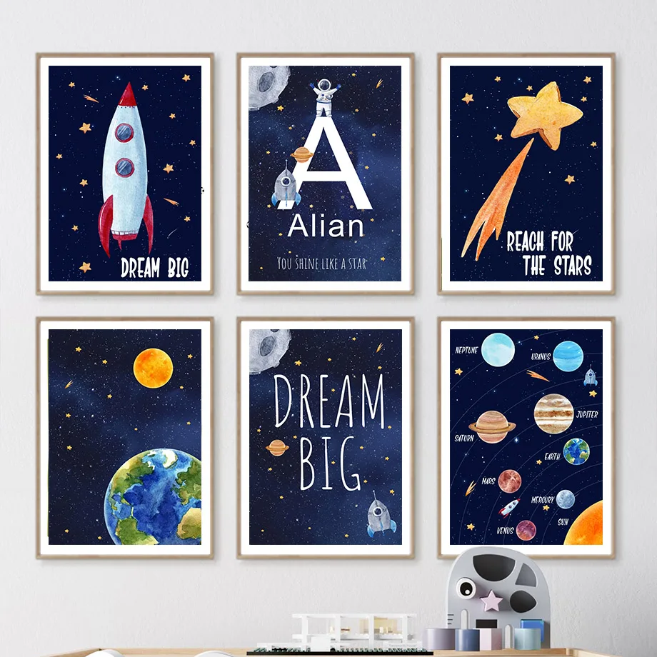 Kids Educational Poster - 1 quadro su tela personalizzabile con