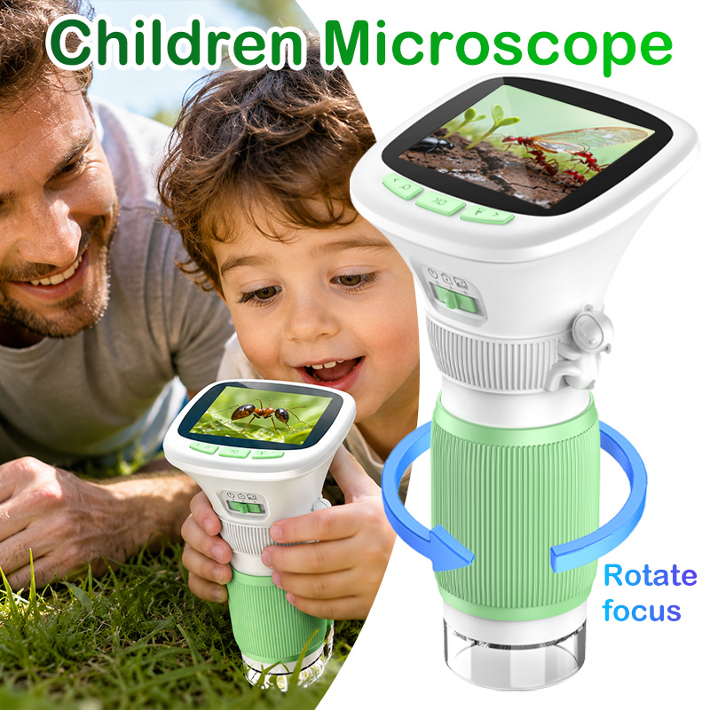 Kids Educational Videos - Microscopio Digitale Portatile per Bambini 1000X