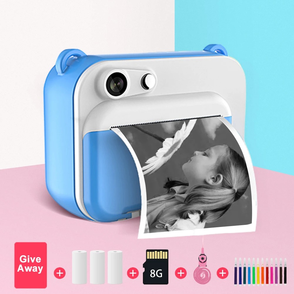 Kids Educational Videos - Fotocamera per bambini con stampa Fotocamera