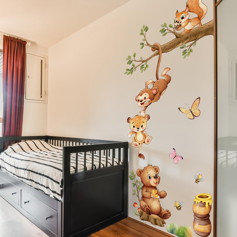 Rami di animali Simpatico scim - Kids Educational Poster recensione e prezzo