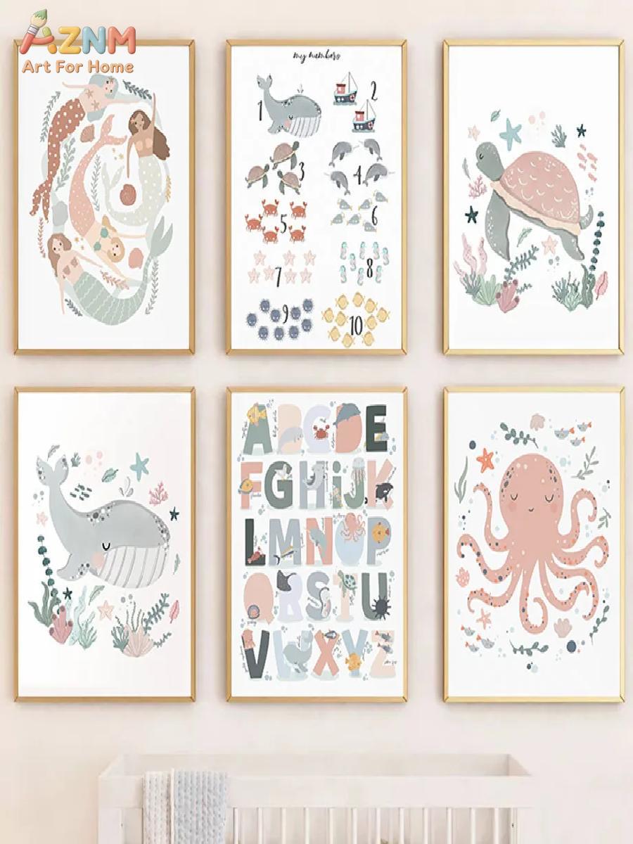 AZNM Quadro su tela con animal - Kids Educational Poster recensione e prezzo
