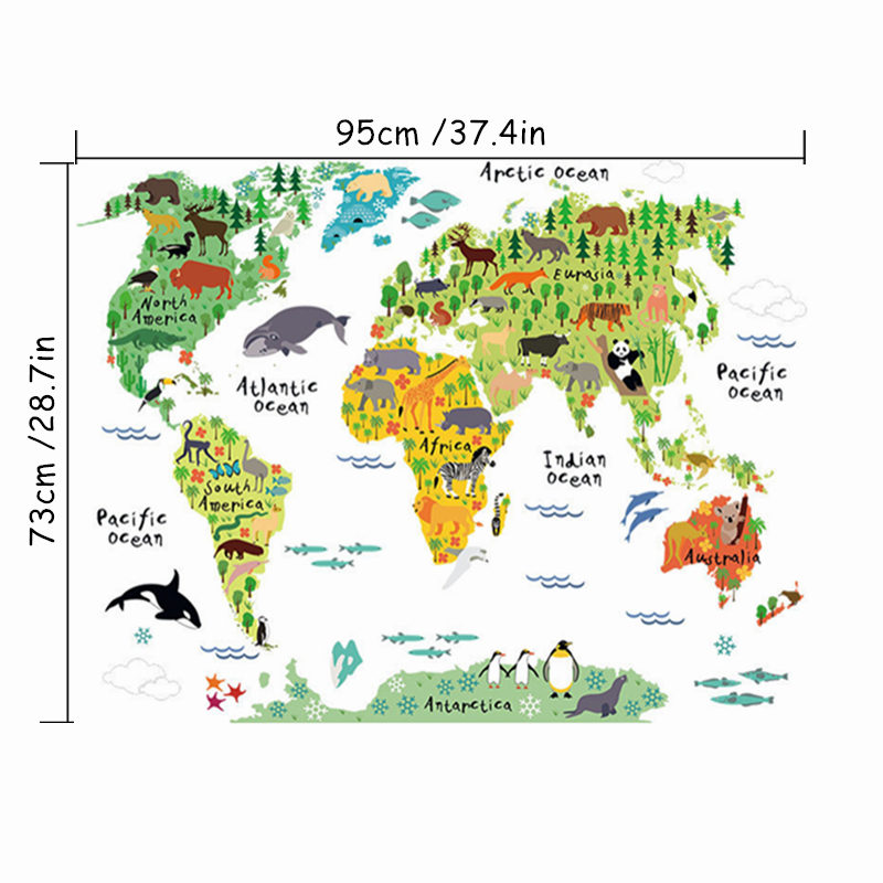 Adesivi Murali in Vinile con M - Puzzle Map World recensione e prezzo
