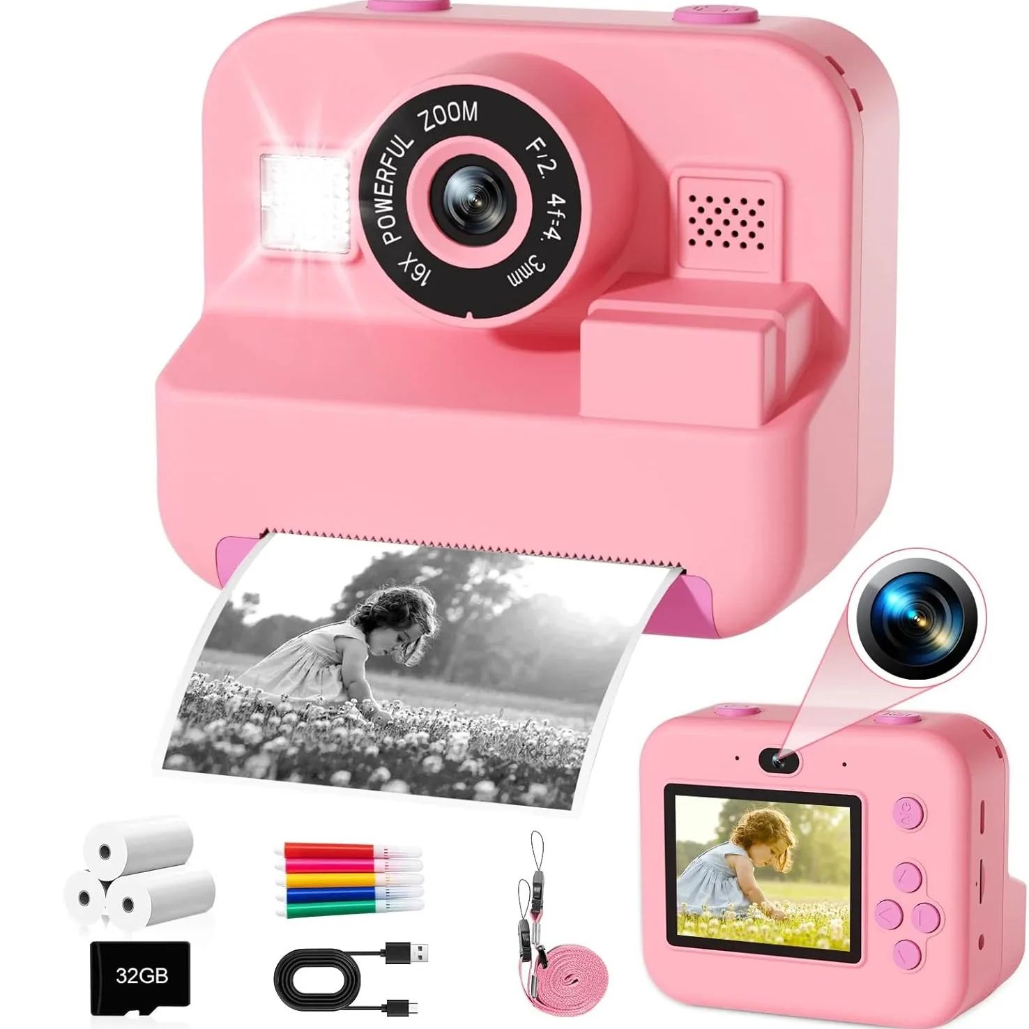 newInstant Print Camera con sc - Kids Educational Videos recensione e prezzo