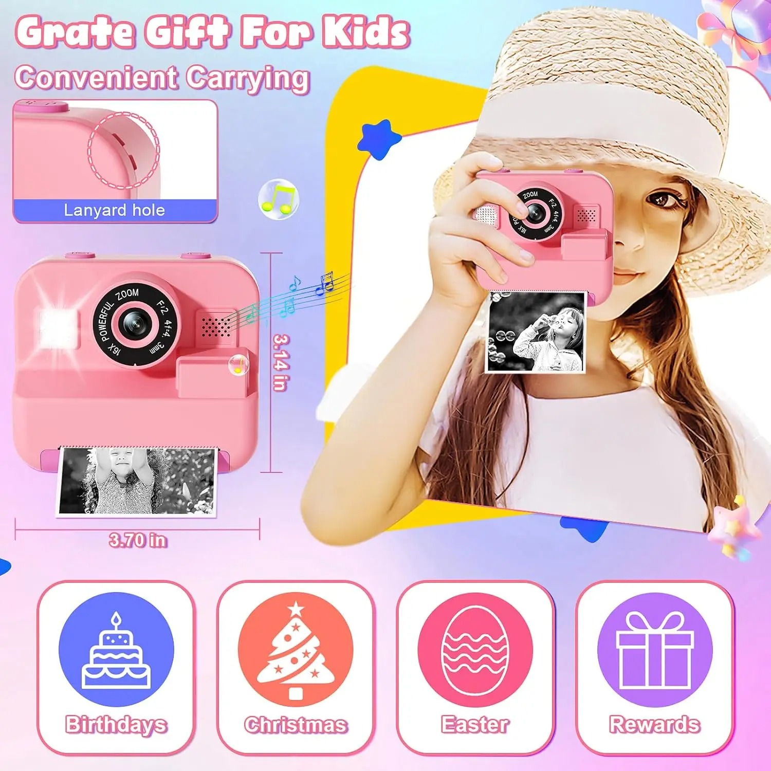 newInstant Print Camera con sc - Kids Educational Videos recensione e prezzo