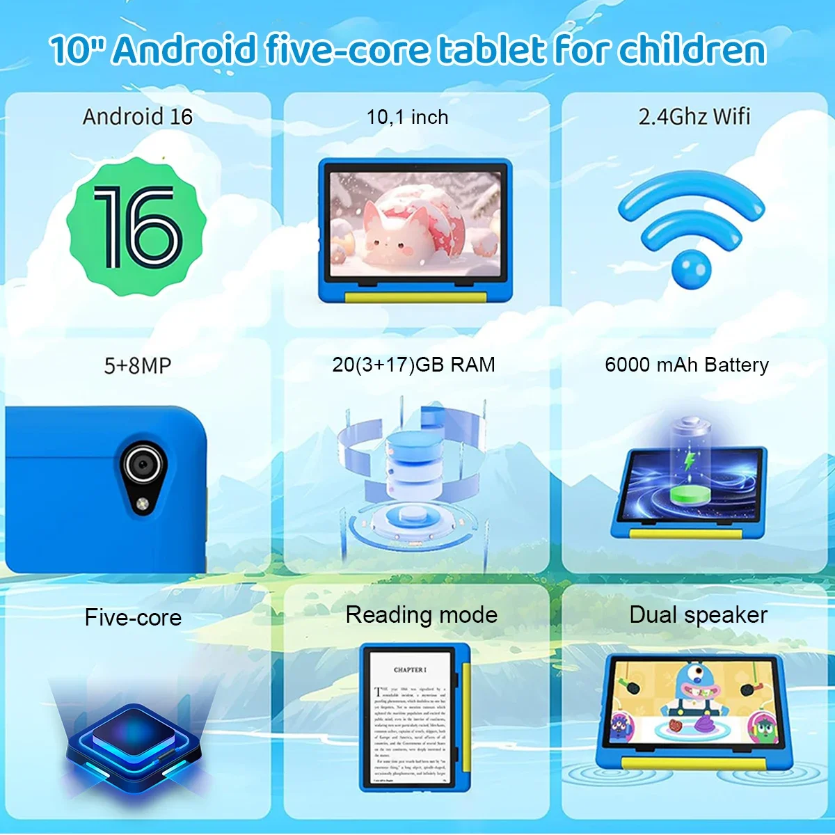 Nuovissimo tablet Android 16 p - Kids Education Tablets recensione e prezzo